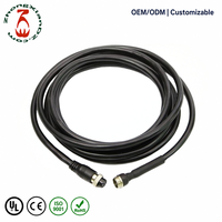 Konektor Aviasi 6pin CCTV Kendaraan Mini Din Kabel Ekstensi Kamera Mobil Audio Video Harness