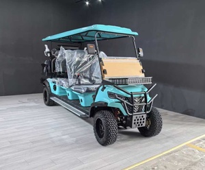 Voiturette de golf électrique tout-terrain blanche et noire 5-6 places 72V 30-50 km/h autonomie 90 km Chariot de tourisme certifié CE/DOT Pente 15-20% - Product Image 2