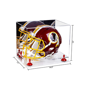 Casco sportivo in Perspex trasparente Souvenir scatola da collezione acrilico scala 1/2 F1 modello di casco vetrina con Base nera - Product Image 3