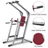 Station multifonction de haute qualité pour dips, soulevés de jambe, barres parallèles et tractions – Appareil de musculation complète du corps pour le renforcement des muscles supérieurs et du tronc