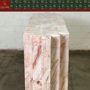 <span class=keywords><strong>Table</strong></span> d'entrée en marbre rose veiné GOLDKING, meuble <span class=keywords><strong>console</strong></span> élégant, sur mesure pour la décoration de salon et de hall de luxe - Product Image 5