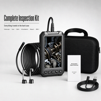 Endoscope industriel avec écran IPS HD de 5,0 pouces, caméra boroscope avec lumière LED, câble semi-rigide pour l'inspection des moteurs automobiles