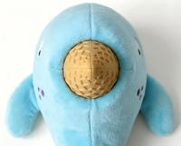 Jouet en peluche pour chien Whale Ice Cream, corps en peluche doux avec cône en gaufre à mâcher, parfait pour le jeu interactif et la mastication quotidienne