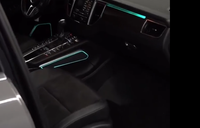 Cardoo para Porsche Macan 2014-2017, Luz Ambiental con Patrón de Fibra de Carbono, Accesorios de Iluminación LED para el Interior del Automóvil