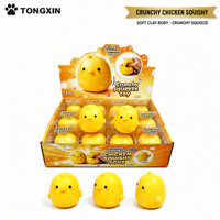 Jouet Squishy Poulet en Pâte Argileuse TONGXIN, Jouet Anti-Stress Mochi Squishy pour Bureau