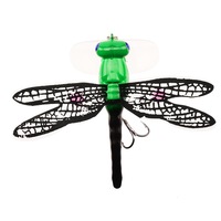 Leurre de surface flottant 7,5 cm 6,2 g, type libellule, popper, insecte bionique, avec hameçon triple, pour la pêche en eau douce au bar et au poisson-serpent