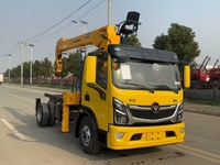 Grúa Montada en Camión Foton 4x2 de Brazo Recto con Sistema Hidráulico Completo, Caja de Cambios y Motor, Capacidad de 4 Toneladas, Altura Máxima de 20 m