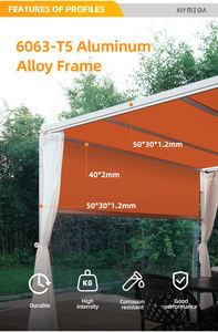 Nuova <span class=keywords><strong>vela</strong></span> parasole <span class=keywords><strong>da</strong></span> esterno semplice Pergola giardino cortile cortile parasole tenda in alluminio con tenda stile quattro stagioni - Product Image 3