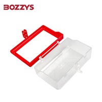 Cache-bouton d'arrêt d'urgence en plastique transparent allongé ou protection d'interrupteur mural avec colle fixe