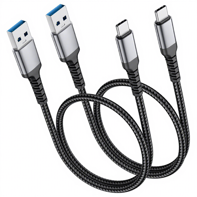 USB a to USB C 3.0 Cable with Nylon Braid Shielding PVC Jacket 3A Fast Charging for Android Auto