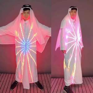 Vestido de Dubái con luz LED a todo color Accesorios de actuación árabe Disfraz KTV Dance Bar Halloween/Navidad <span class=keywords><strong>Ropa</strong></span> ligera adecuada - Product Image 6
