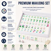 Tuiles de Mahjong Américaines en Acrylique Effet Bois, Légères, Écologiques, Anti-décoloration, Quatre Couches, Luxe Moderne, Vente en Gros pour le Divertissement