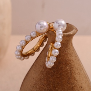 Dreams how Pearl Jewelry Statement Ohrringe Vergoldete Modeschmuck Ohrringe Edelstahl Creolen