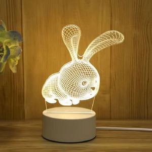 Wholesale 3D <b>LED</b> ABS/Acrylic Middle Size Night <b>Lights</b> Custom Patterns Bedroom Festival Gifts Modern Design Colorful Dimmable <b>USB</b> - Product Image 1