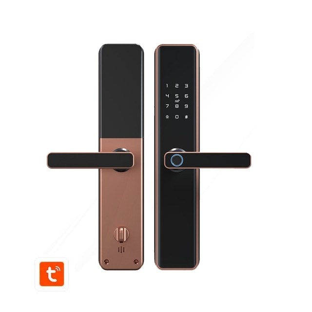 Tuya Wifi Control Keypad Door Lock Memory Card Lock Digital Fingerprint Smart Keyless Door Lock