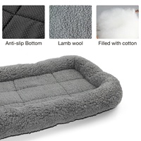 Lit pour animaux de compagnie Coussin pour animaux de compagnie avec oreiller autour pour chiot Curling sommeil chat Pad pour chat transporteur/caisse chien lit auto-chaud, petit
