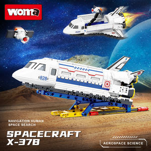 Set di Blocchi da Costruzione Navetta <span class=keywords><strong>Spaziale</strong></span> Woma Factory, Modello di Astronave con Supporto Espositivo, Giocattolo Educativo STEM per Bambini (C0828) - Product Image 1