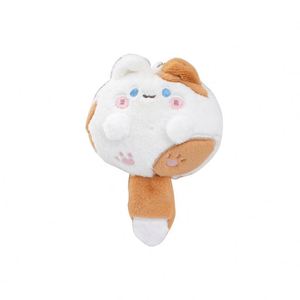 12cm Squeaky Cat Plush <b>Keychain</b> Long-Tailed Cartoon Kitten Pendant Soft Stuffed Animal Keyring for Bags & Keys Cute Gift - Product Image 1