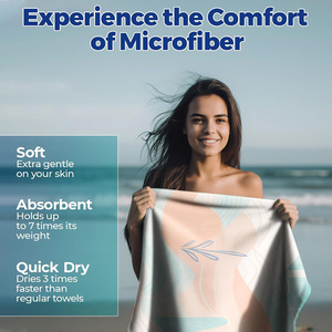 Asciugamano da <span class=keywords><strong>Spiaggia</strong></span> Oversize Personalizzato con Stampa di Pinguini, in Microfibra, ad Asciugatura Rapida, per Uomo e Donna - Product Image 5