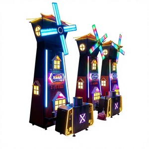Máquina recreativa de arcade Wind Mill Hammer Strength Challenge con sistema de canje de tickets, equipo de juego de metal de alta resistencia de 173 kg, potencia de 120W, 110V/220V - Product Image 1