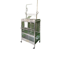 Cage à oiseaux en acier inoxydable résistante à la rouille avec verrouillage sécurisé pour perroquets, plateau d'alimentation pour animaux de compagnie, fourniture d'exportation, vente au détail