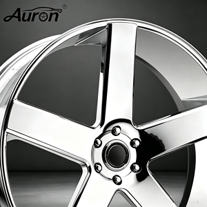 Jante en alliage d'aluminium Auron 5 branches polie monobloc moulée pour la mise à niveau des voitures particulières - Product Image 1