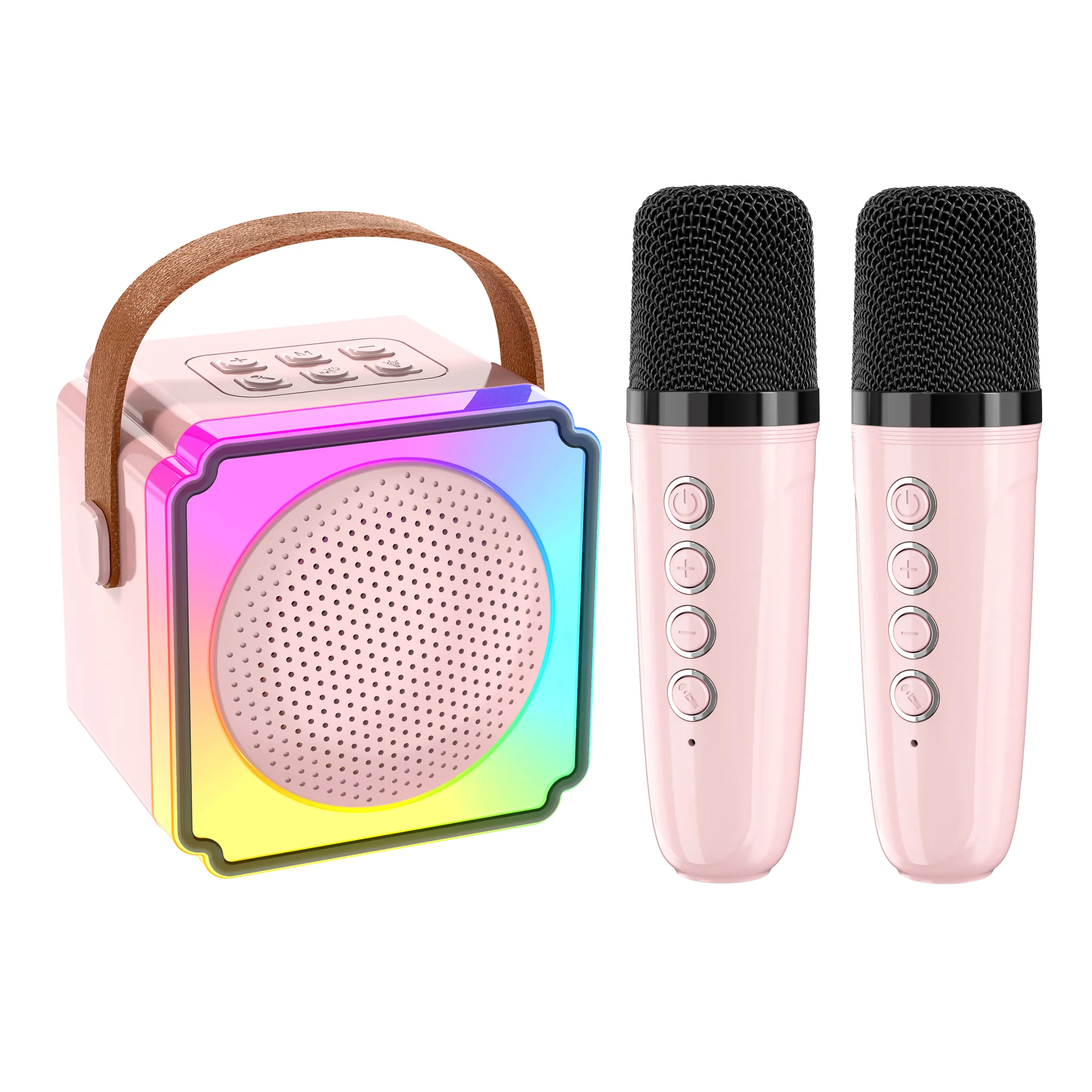 Portable karaoke mobile music mini mic loud bluetooth bt lyric speaker box indoor portability wireless unique designs