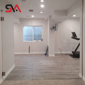 CRL <span class=keywords><strong>Bloque</strong></span> adaptador de latón cromado satinado para baño, Conector de <span class=keywords><strong>vidrio</strong></span> para <span class=keywords><strong>ducha</strong></span> montado en la pared, para uso en baño, con bisagras superiores - Product Image 5