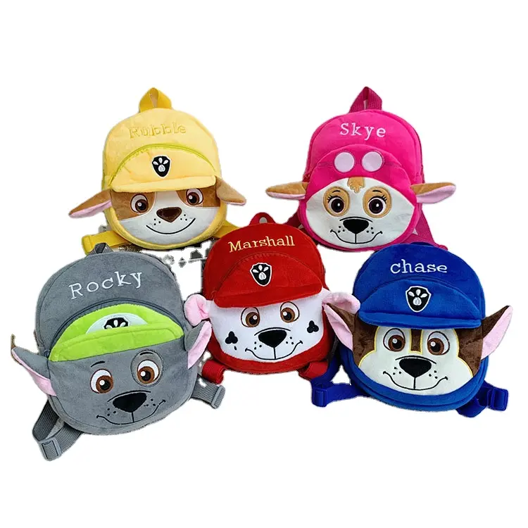 2023 Plush Backpack Kids Dog Patrolling Cartoon Character PAWs Patroles Kindergarten School Bag Children Gift