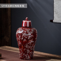 Jingdezhen Antique Fait À La Main Bleu Et Blanc Porcelaine Pot De Vin En Céramique Bouteille De Vin