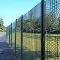 Clôture de sécurité en fil soudé, panneaux de clôture en treillis soudé galvanisé 3M 358, clôture anti-escalade galvanisée à mailles fines
