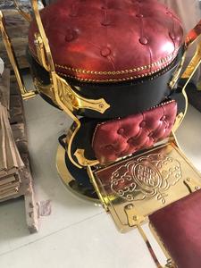 2018 último estilo europeo de hierro fundido pesado 90kgs oro y <span class=keywords><strong>rojo</strong></span> silla de <span class=keywords><strong>barbero</strong></span> silla giratoria 5 años de garantía - Product Image 3
