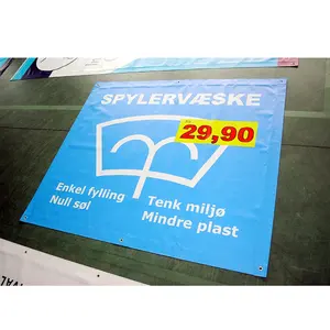 Custom Flex Printing Media Promotie Banners Elke Grootte Pvc Vinyl Markt Publiciteit Reclame Banner