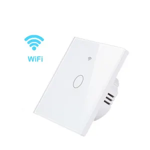 EU Standard 1/2/3 Gang Wifi Touch Switch With Google Alexa Tuya Touch Light Smart Home Switch