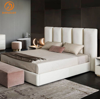 Plate-forme de couchage simple, turquie, lit blanc, meubles en velours, cadre en bois, lit king size simple pour une personne