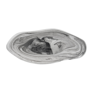 Vassoio in vetro con design a spirale marmorizzato per gioielli, bigiotteria e decorazioni per il bagno - Product Image 3