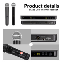 Sistema Inalámbrico Vocal Doble BLX288/SM58 con Dos Micrófonos de Mano Dinámicos Beta58a para Actuaciones en Vivo