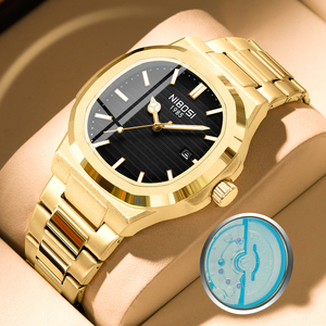 Montre à quartz pour homme, mouvement Shanghai 2619, style business, bracelet en acier inoxydable, cadran lumineux, étanche, montre de luxe - Product Image 1