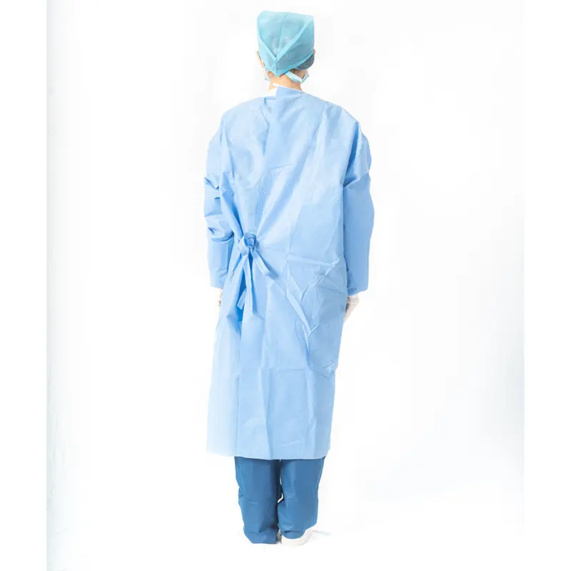 Garantía de calidad Materiales médicos Bata quirúrgica estándar desechable estéril no tejida