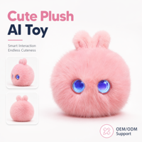 Jouet intelligent pour lapin 2026, balle ronde au design Mochi, interaction quotidienne intelligente, cadeau pour les dortoirs universitaires, certifié CE CPC