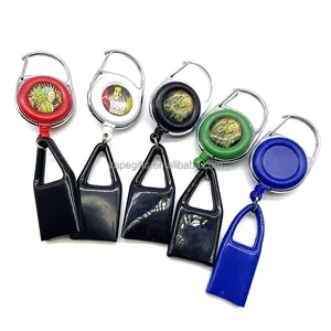 Wholesale Round Plastic Yoyo Key Holder Sublimation Retractable Badge Reel With Metal Alligator Clip