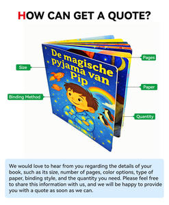 맞춤형 주문 제작 도서 하드커버 아동용 보드북 인쇄 서비스 양장본 어린이 유아 스토리 카드보드 책 프린팅 - Product Image 4