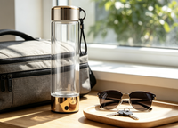 Botol Air Stainless Steel Bertenaga Baterai Dingin Hidrogen H2 Alkali Kaya, Portabel, Bersertifikasi CE, untuk Penggunaan Luar Ruangan & Rumah Tangga