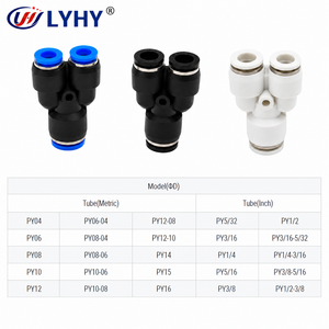 ข้อต่อ<span class=keywords><strong>ท่อ</strong></span>สี่เหลี่ยม LYHY PY พลาสติกแบบสามทาง เชื่อมต่อเร็ว สำหรับระบบนิวเมติก ข้อต่อ<span class=keywords><strong>ท่อ</strong></span>ลม - Product Image 4