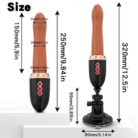 Control remoto punto G estimulación Anal del clítoris consolador grande realista manos libres automático empuje vibrador sexo consolador máquina