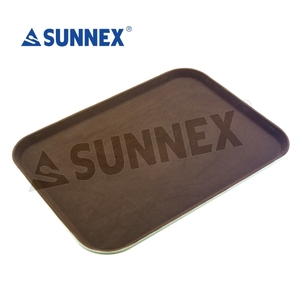 Pour Sunnex gros rond anti-dérapant plateau de service bon prix fibre de verre marron petit plateau antidérapant - Product Image 6