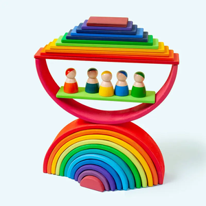 Toys Building Blocks Educational Toy Rainbow Stacking Wooden for Boys&girls Creative Hot Best Selling Montessori Baby Unisex - Product Image 6