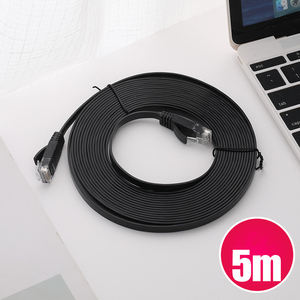 Cable Ethernet Plano Cat6 de Alta Velocidad, Cable de Conexión Gigabit para Red, Cable LAN RJ45 Delgado, Cubierta de PVC Flexible de Cobre Puro para Alfombra - Product Image 2