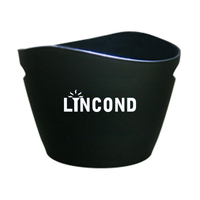 Secchiello per il ghiaccio a LED in plastica ovale grande da 5 litri Champagne birra vino bevande Ice Cube Bowl Cooler