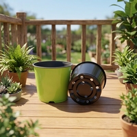 Bacs de culture pour plantes en plastique biodégradable, écologiques, durables et légers, de 5 et 40 gallons, avec trous de drainage pour la croissance des racines